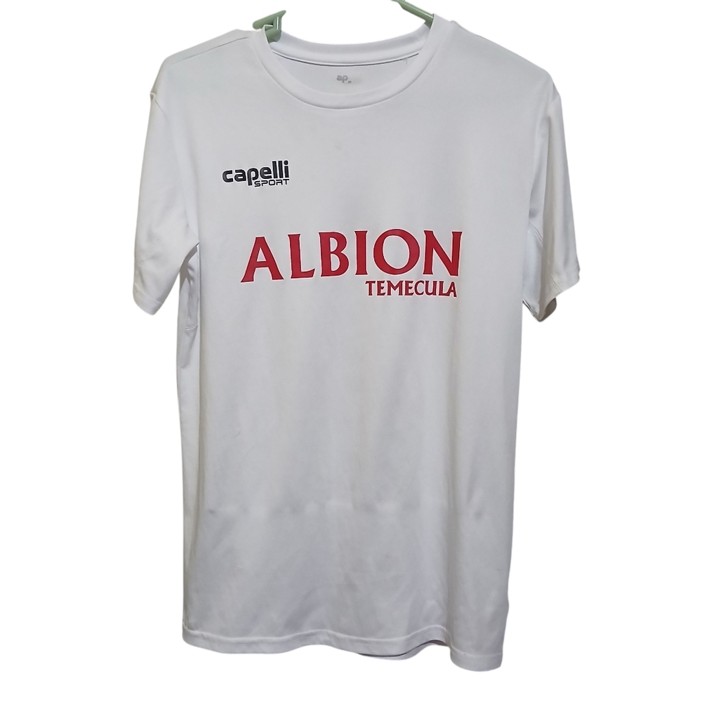 Capelli Sport Men White Tee red logo Size Small
